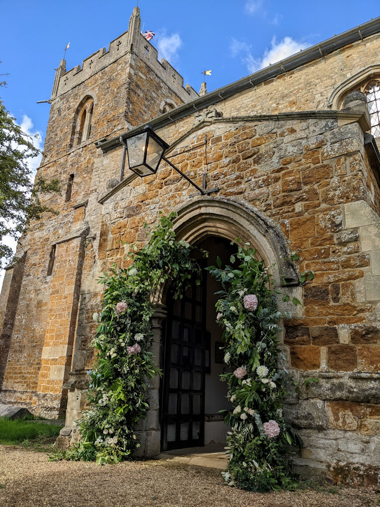 Church Entrance Flowers.